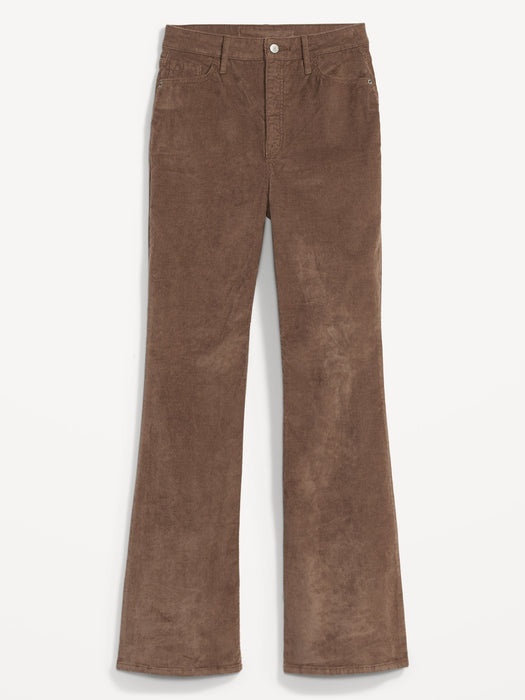 Higher High-Waisted Flare Corduroy Pants for Women