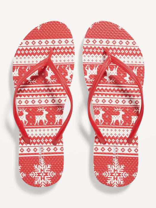 Patterned Flip-Flop Sandals for Women (Partially Plant-Based)