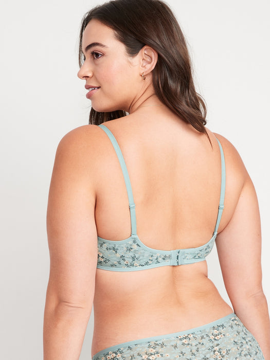 Mesh Underwire Balconette Bra for Women