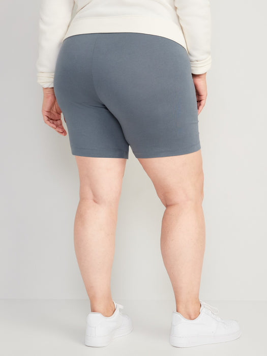 High-Waisted Long Biker Shorts For Women -- 8-Inch Inseam