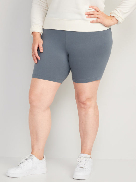 High-Waisted Long Biker Shorts For Women -- 8-Inch Inseam