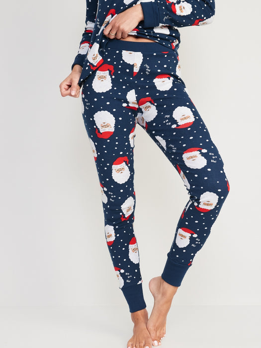 Mid-Rise Matching Printed Pajama Leggings for Women