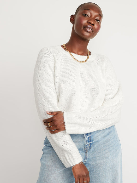 Cozy Shaker-Stitch Pullover Sweater for Women