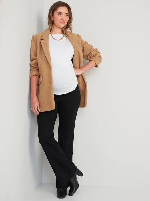 Maternity Full Panel Flare Black Jeans