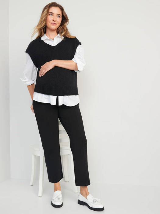 Maternity Full-Panel Stevie Straight Pants