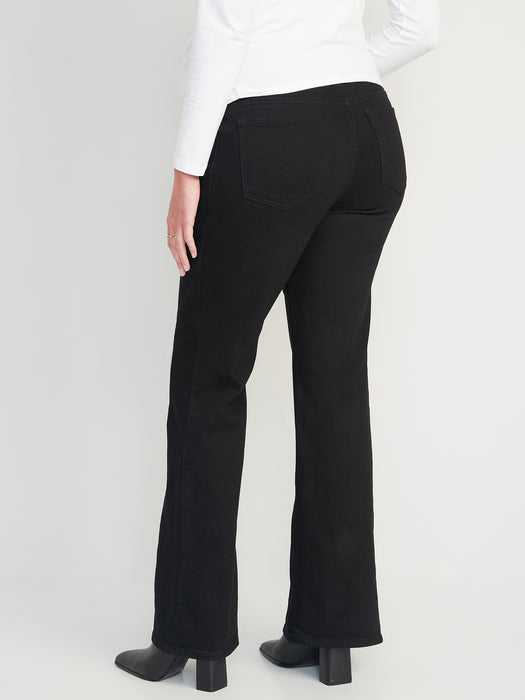 Maternity Full Panel Flare Black Jeans