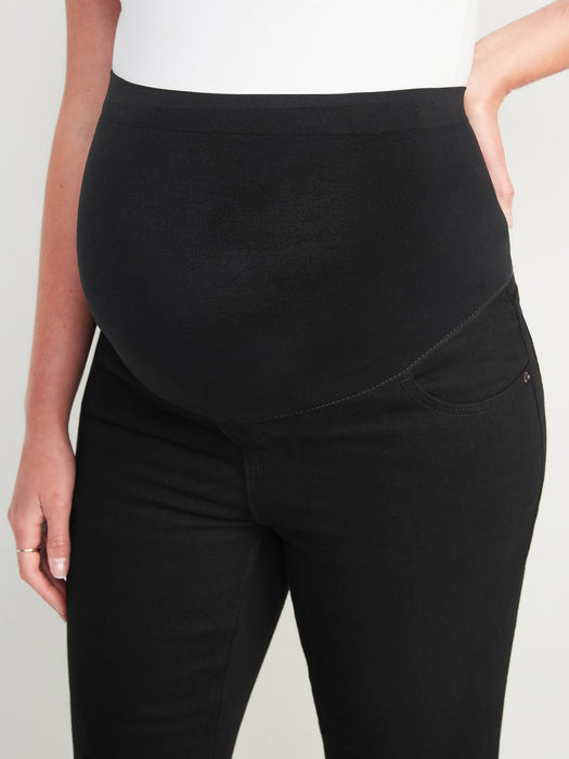 Maternity Full Panel Flare Black Jeans