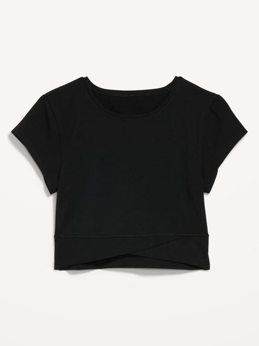 PowerChill Cropped Cross-Front T-Shirt for Women