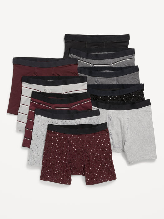 Soft-Washed Built-In Flex Boxer-Briefs Underwear 10-Pack for Men -- 6.25-inch inseam
