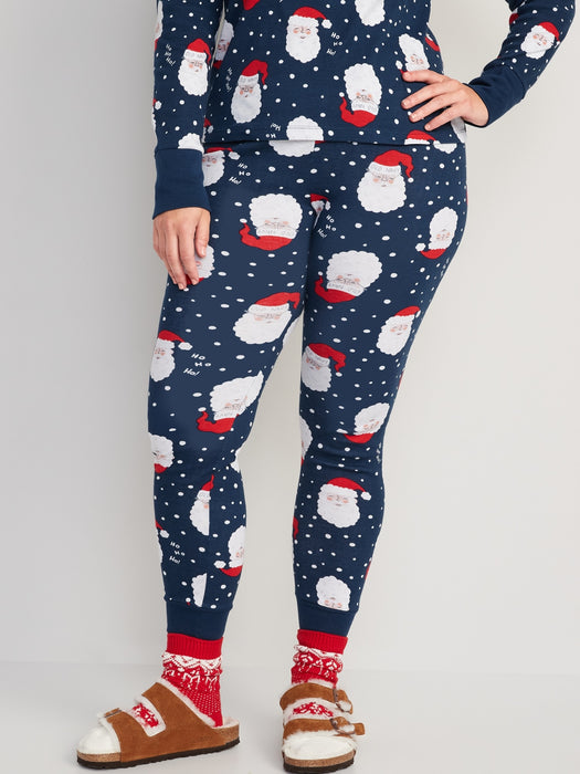 Mid-Rise Matching Printed Pajama Leggings for Women