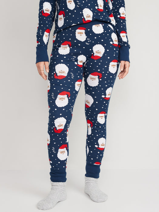 Mid-Rise Matching Printed Pajama Leggings for Women