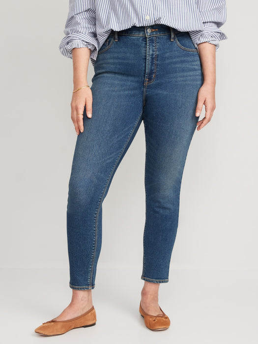 High-Waisted Built-In Warm Rockstar Super-Skinny Jeans