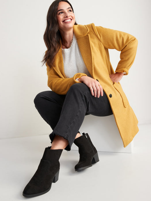 Faux-Suede Western Ankle Boots