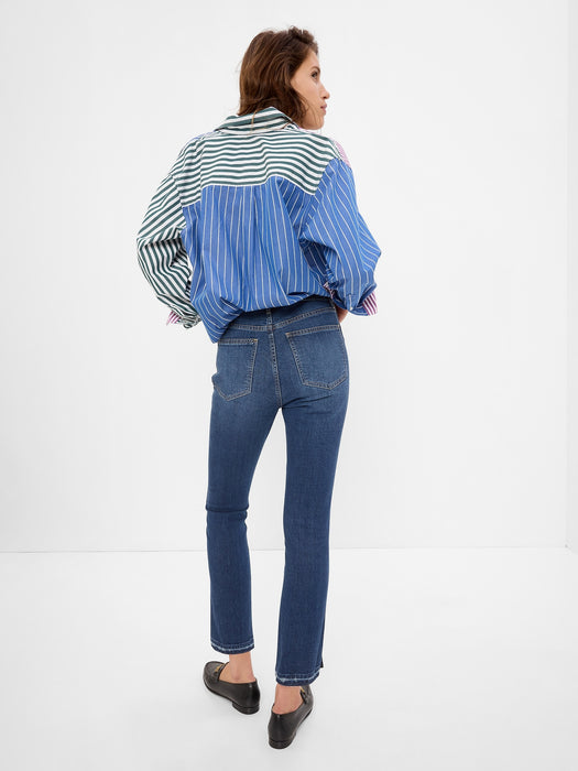 Sky High Rise Split-Hem Vintage Slim Jeans