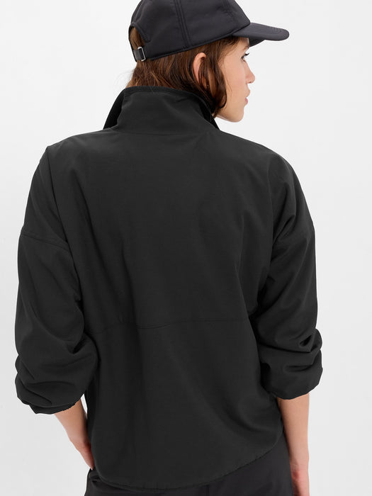 GapFit Recycled Fleece-Lined Half-Zip Track Jacket