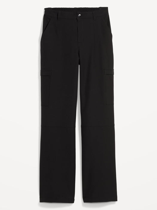 High-Waisted All-Seasons StretchTech Water-Repellent Straight Cargo Pants for Women