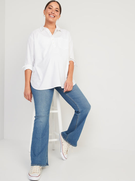 Maternity Boyfriend Popover Shirt
