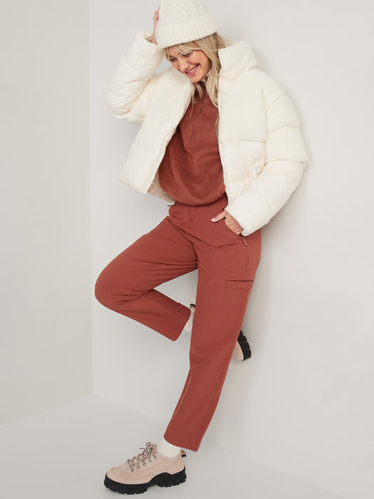 High-Waisted All-Seasons StretchTech Slouchy Taper Cargo Pants for Women