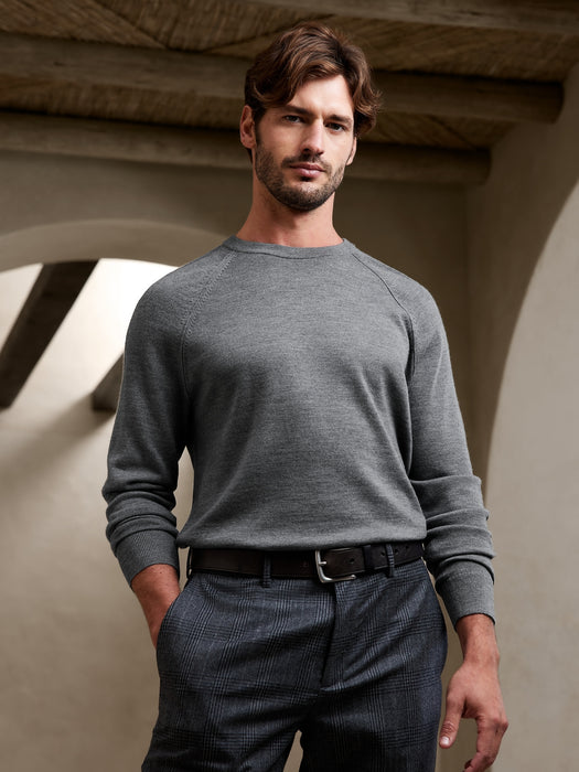Cori Italian Merino Crew-Neck Sweater