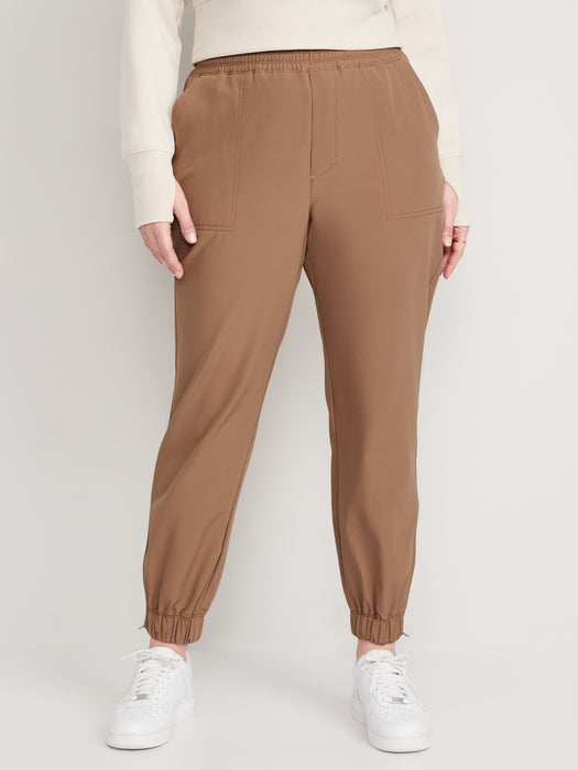 High-Waisted All-Seasons StretchTech Water-Repellent Jogger Pants for Women