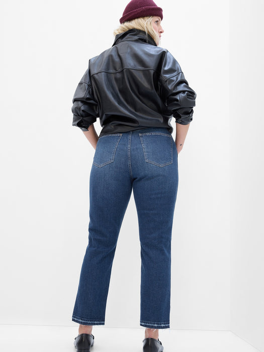 Sky High Rise Split-Hem Vintage Slim Jeans