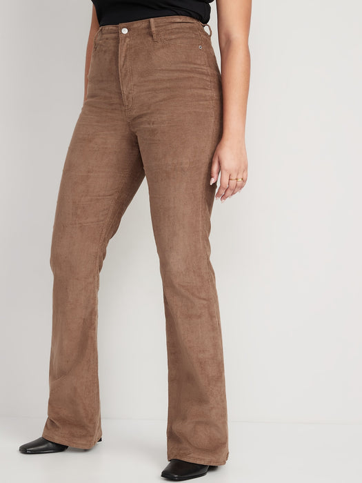 Higher High-Waisted Flare Corduroy Pants for Women