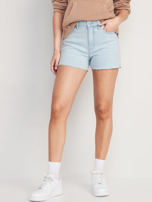High-Waisted OG Straight Cut-Off Jean Shorts for Women -- 3-inch inseam