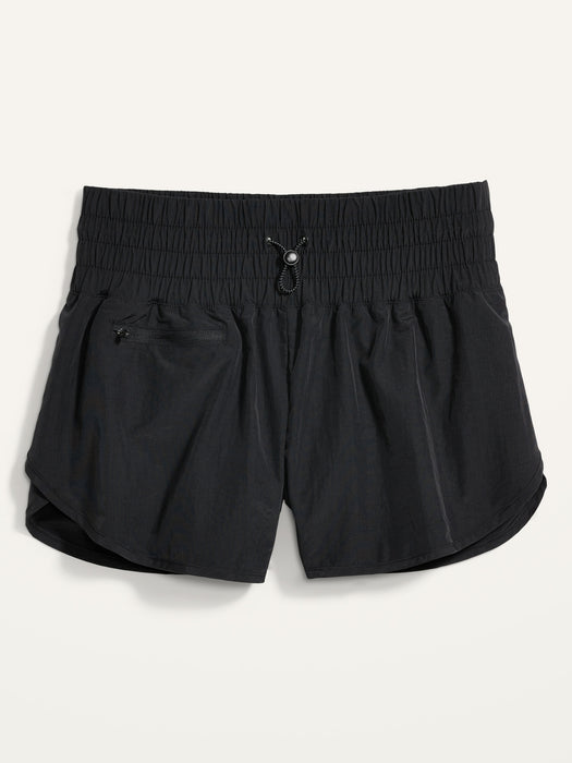Extra High-Waisted Dolphin-Hem Run Shorts for Women -- 2.5-inch inseam