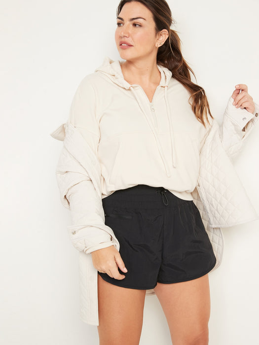 Extra High-Waisted Dolphin-Hem Run Shorts for Women -- 2.5-inch inseam