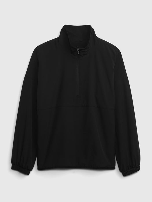 GapFit Recycled Fleece-Lined Half-Zip Track Jacket