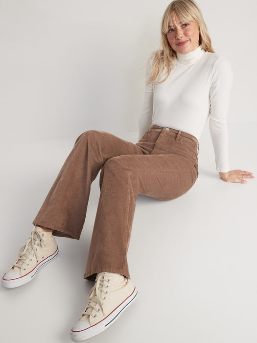Higher High-Waisted Flare Corduroy Pants for Women