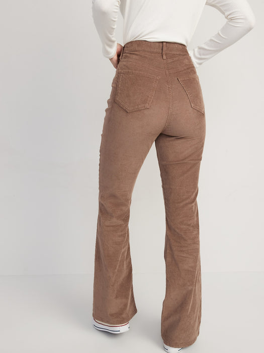 Higher High-Waisted Flare Corduroy Pants for Women