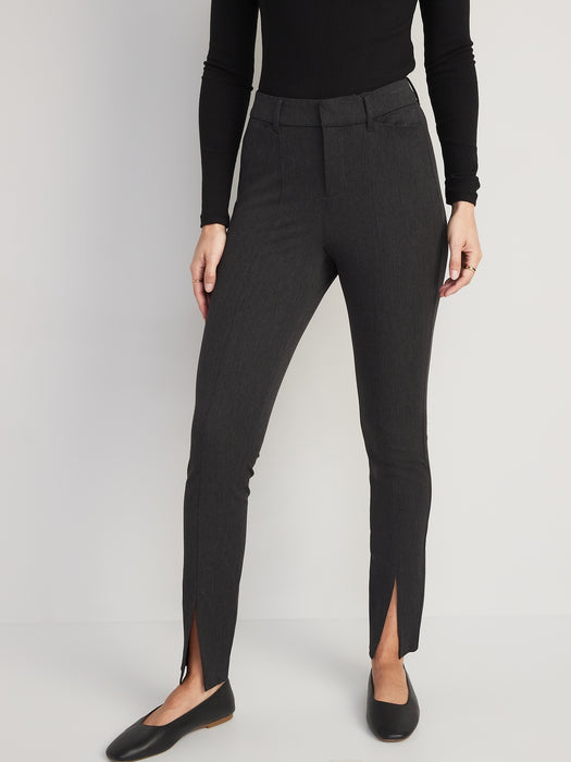 High-Waisted Split-Front Pixie Skinny Pants for Women
