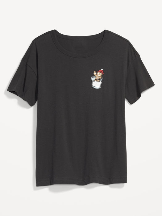 Matching Holiday Graphic Easy T-Shirt for Women