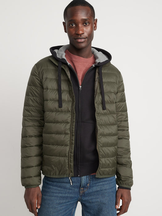 Water-Resistant Lightweight Quilted Jacket for Men
