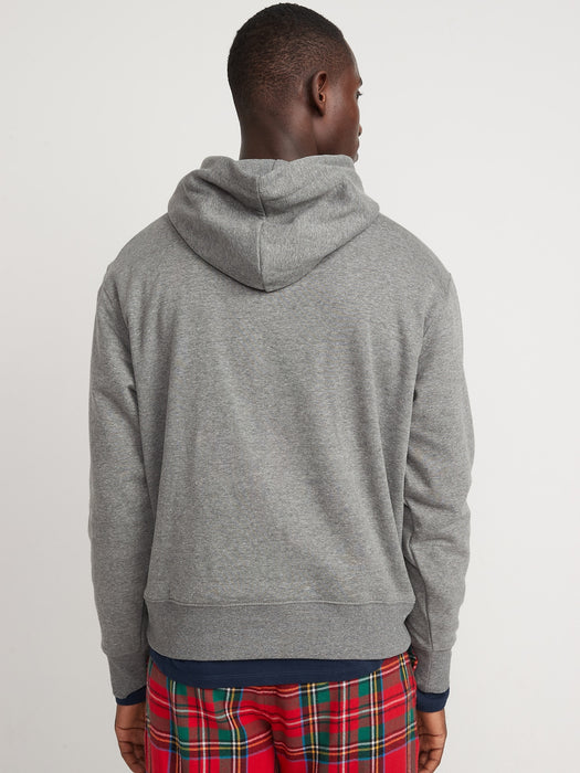 Oversized Thermal-Lined Pullover Hoodie for Men