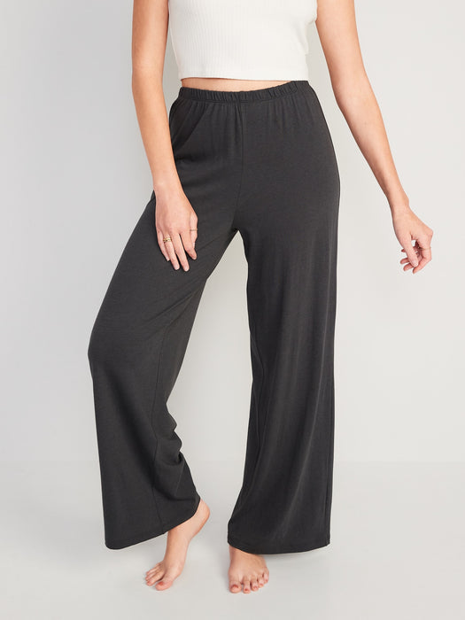 High-Waisted Sunday Sleep Wide-Leg Pajama Pants for Women