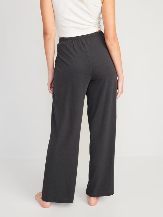 High-Waisted Sunday Sleep Wide-Leg Pajama Pants for Women