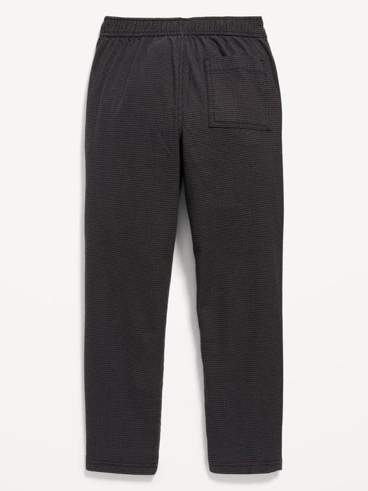 Textured Patterned Built-In Flex Taper Pants for Boys