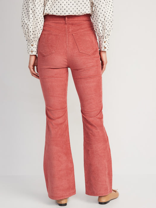 Higher High-Waisted Flare Corduroy Pants for Women