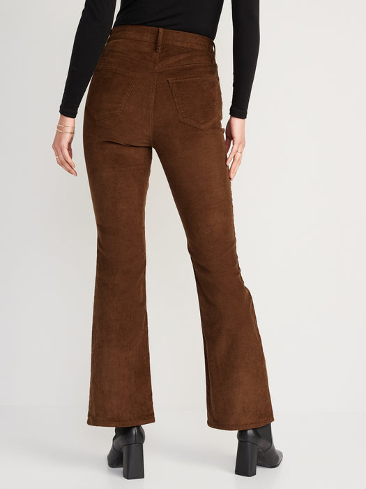 Higher High-Waisted Flare Corduroy Pants for Women