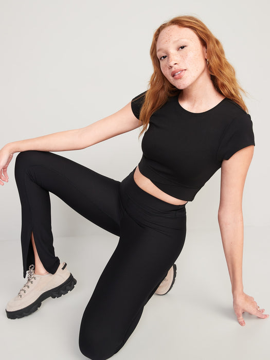 PowerChill Cropped Cross-Front T-Shirt for Women