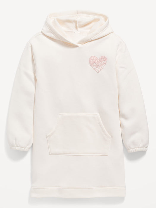 Long-Sleeve Hooded Sweatshirt Dress for Girls