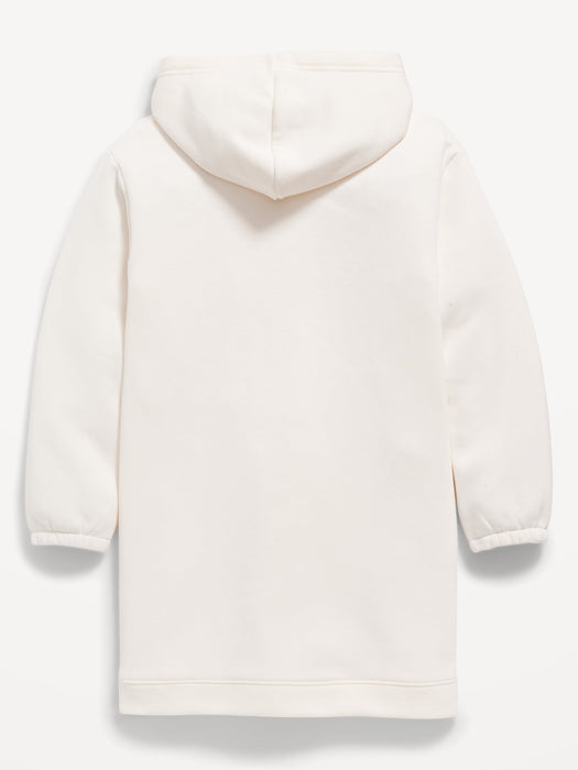 Long-Sleeve Hooded Sweatshirt Dress for Girls