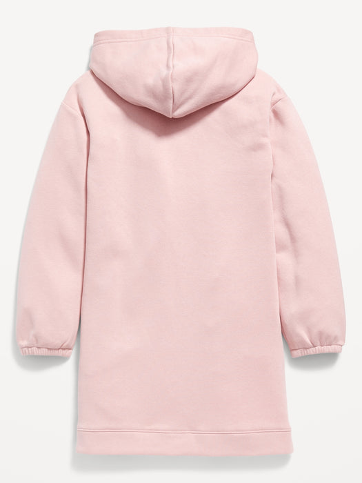 Long-Sleeve Hooded Sweatshirt Dress for Girls