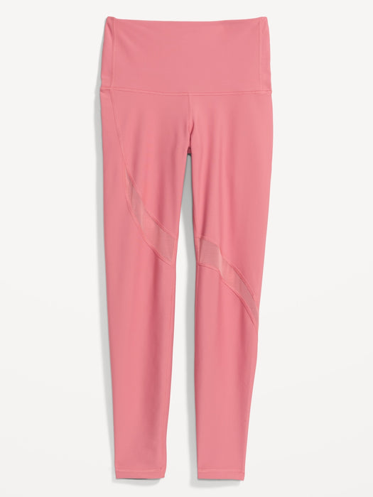 Extra High-Waisted PowerSoft Mesh-Paneled 7/8-Length Leggings for Women