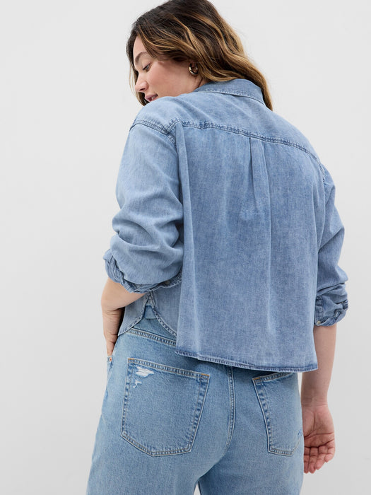Denim Crop Shirt
