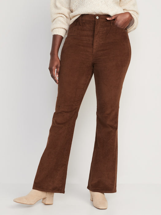 Higher High-Waisted Flare Corduroy Pants for Women