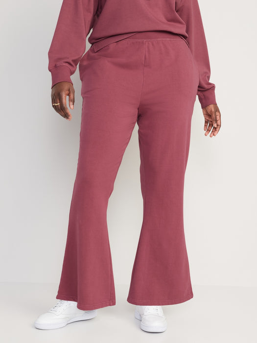 Extra High-Waisted Snuggly Fleece Flare Sweatpants for Women