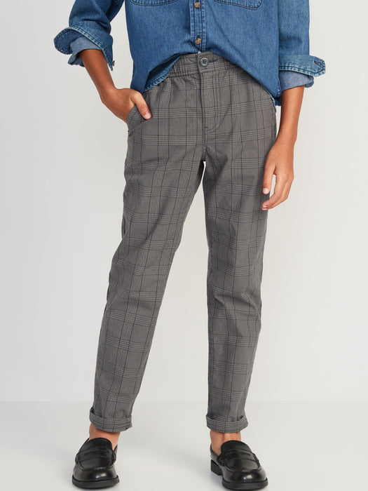 Textured Patterned Built-In Flex Taper Pants for Boys